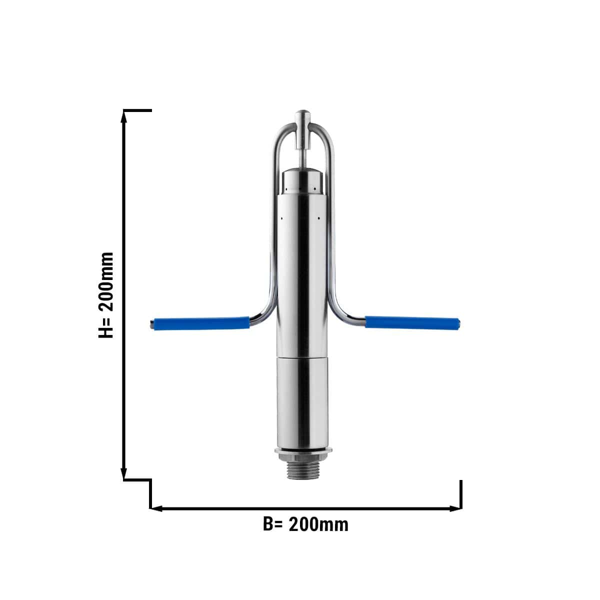 Behälter- & Gläserdusche mit integr. Wasserstrahl-Regler