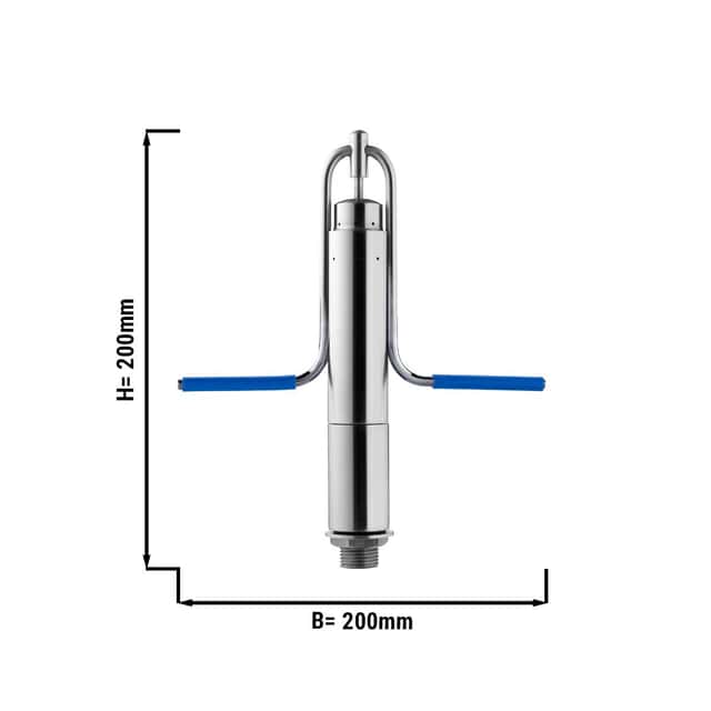 Behälter- & Gläserdusche mit integr. Wasserstrahl-Regler