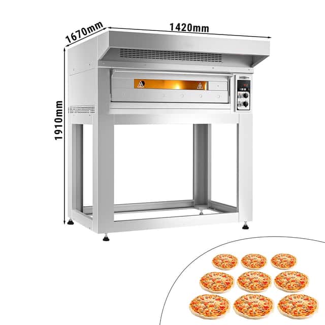 Elektro Pizzaofen - 9x 33cm - Manuell - inkl. Haube & Untergestell