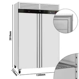 Tiefkühlschrank Edelstahl ECO - 1200 Liter - mit 2 Türen - Innentür aus Kunststoff