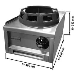 Wok-Gaskocher - 12 kW - 1 Brenner - Ø 285 mm