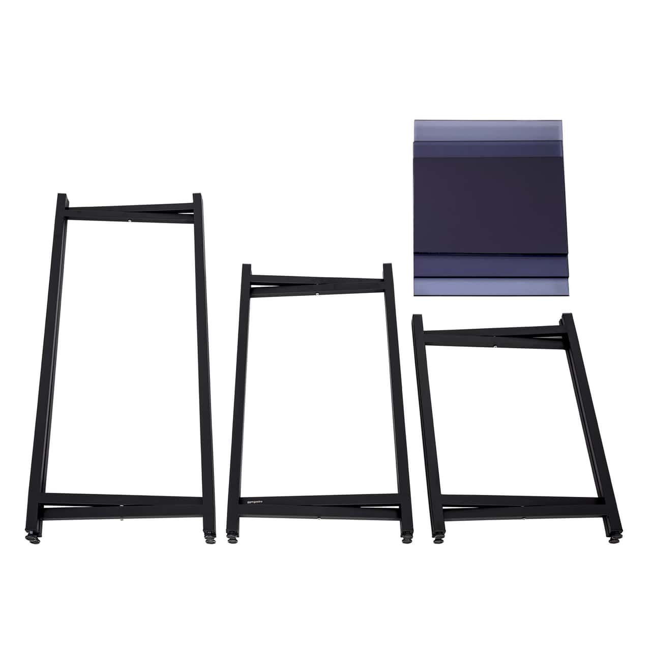 (3 Stück) Beistell-/ Couchtisch Set - klappbar Höhe- 70, 90 & 120 cm