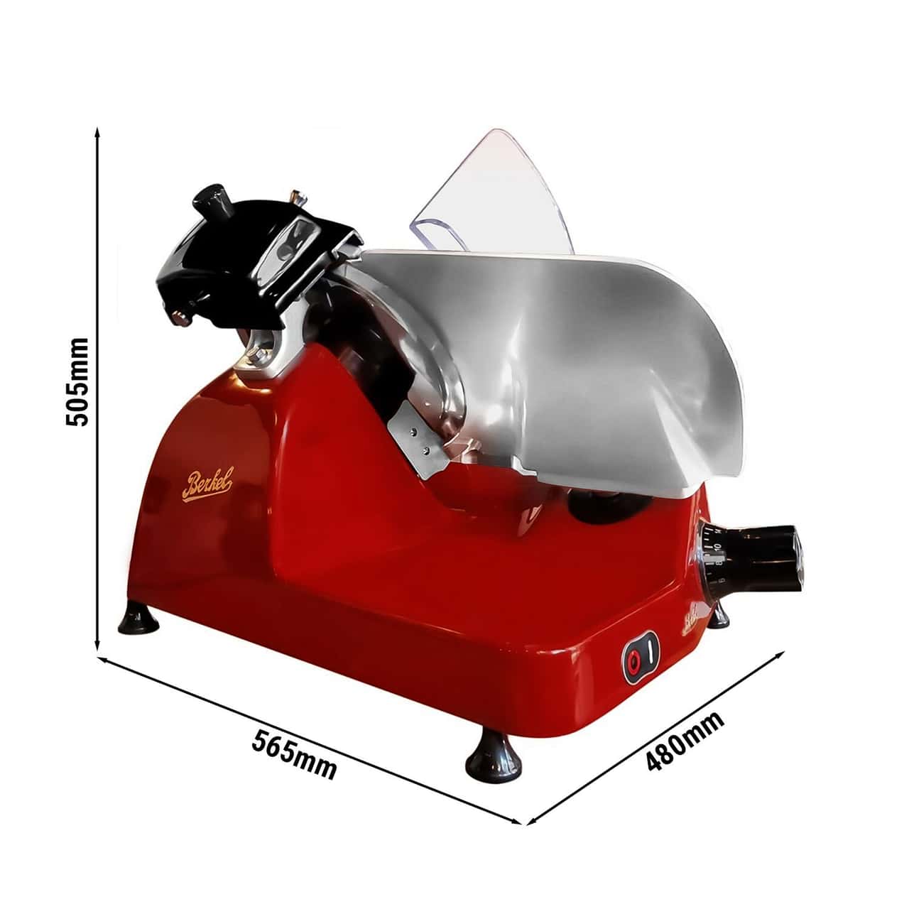 BERKEL | Aufschnittmaschine Pro Line als Schwerkraftschneider - 330 Watt - Messer: Ø 250mm - Rot