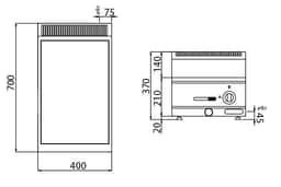 Bain Marie - 1x 1/3  a 1x 1/2 - vč. spodního dílu s 1 dveřmi