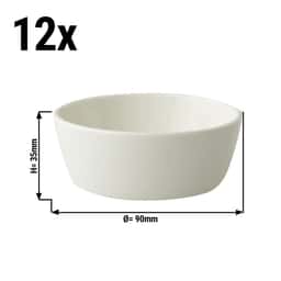 (12 pieces) LUX - Bowl Maastricht - Ø 9 cm - Ivory