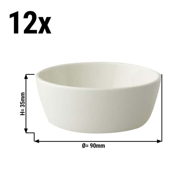 (12 pieces) LUX - Bowl Maastricht - Ø 9 cm - Ivory