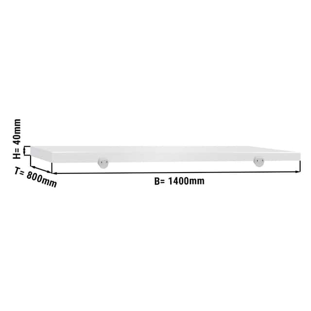 Cutting board for work table - 1400x800mm - White