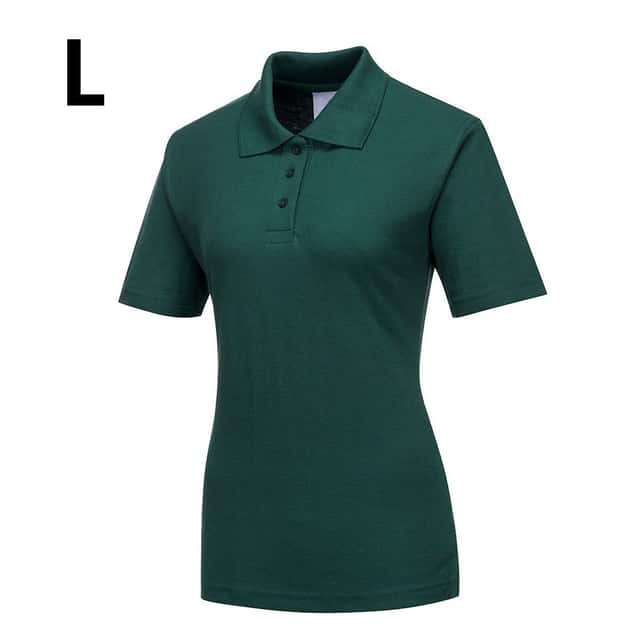 Damen Poloshirt - Flaschengrün - Größe: L