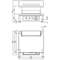 Electric Pita Oven/ Salamander - 4,5 kW - 220 Volt - Electronic Control