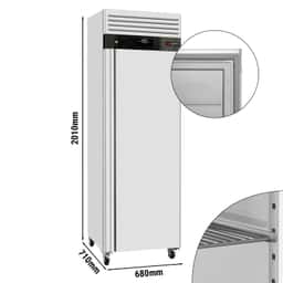 Tiefkühlschrank Edelstahl ECO - 600 Liter - mit 1 Tür - Innentür aus Kunststoff