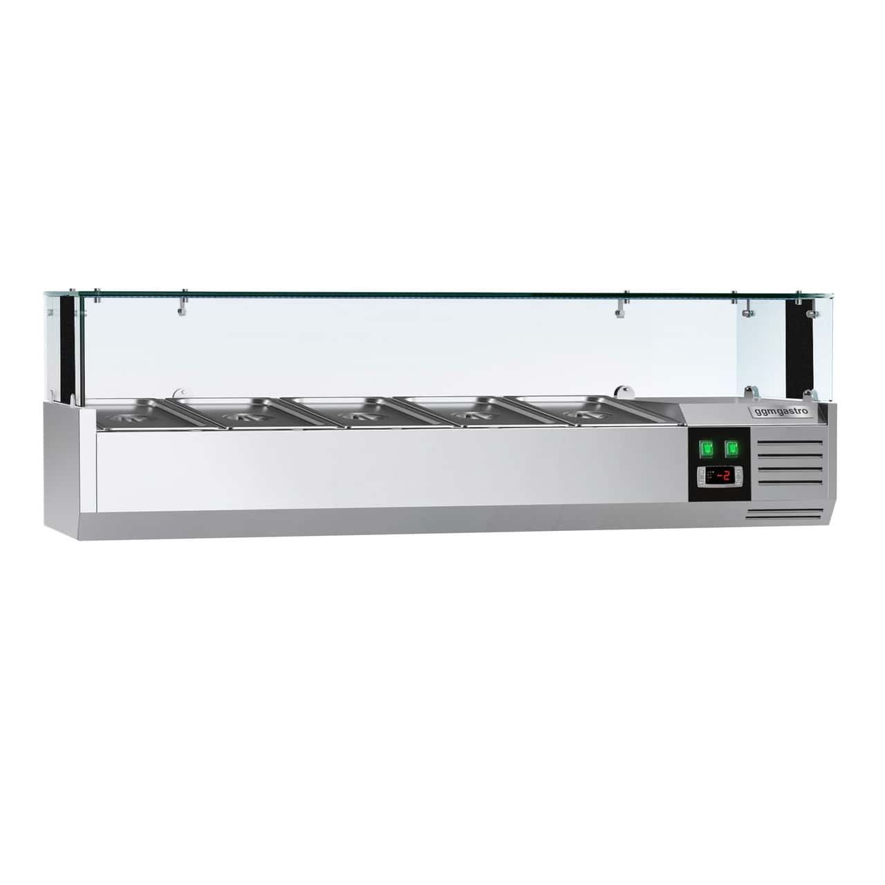 PREMIUM refrigerated display case with LED light - 1200x335mm - 5x GN 1/4