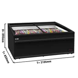 Tiefkühlinsel - 2100mm - 483l - Mit LED-Bleuchtung