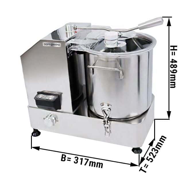 Vegetarischer Cutter - 12 Liter - 1,8 kW - 230 Volt - 1100-2800rpm