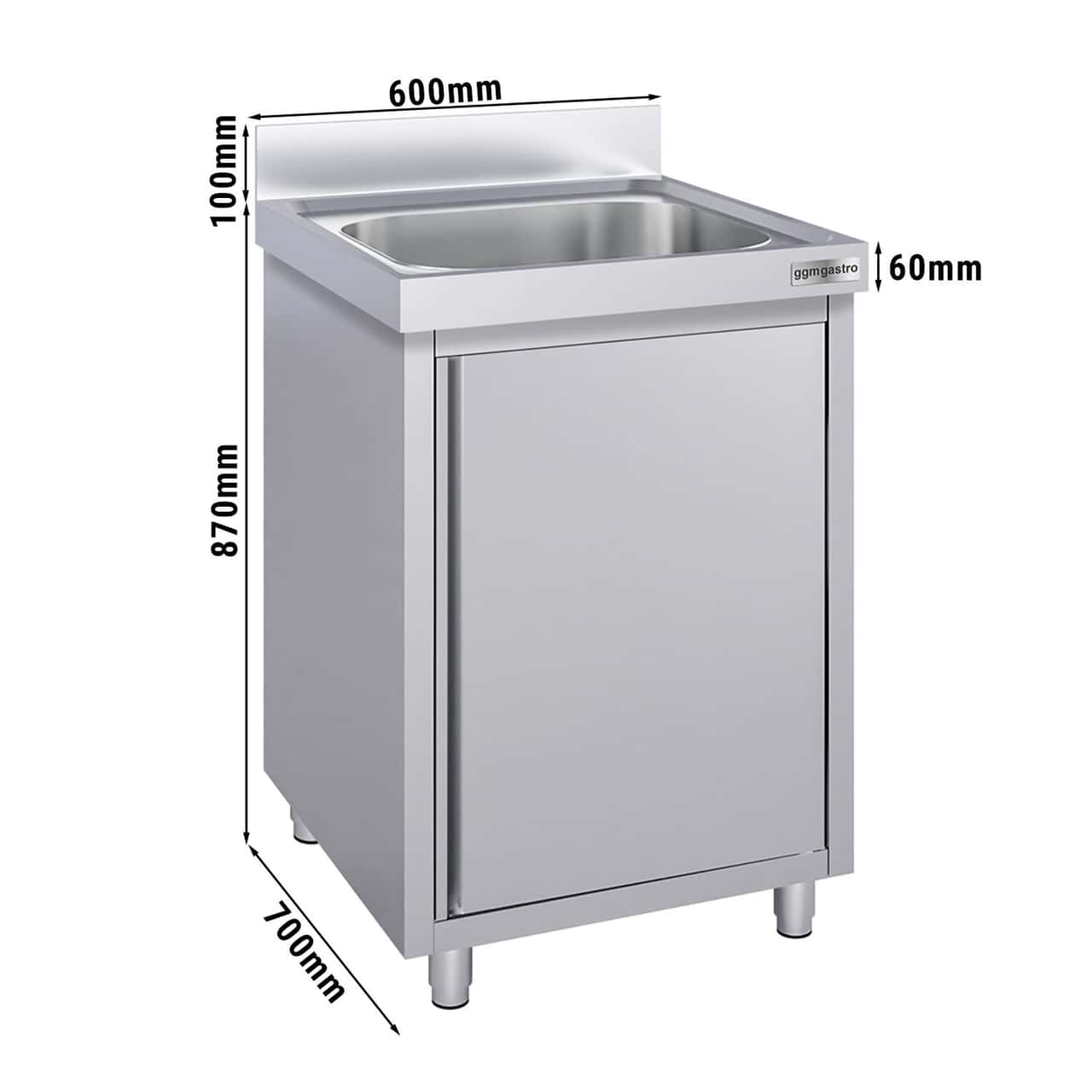 Spülschrank ECO - 600x700mm - mit 1 Becken