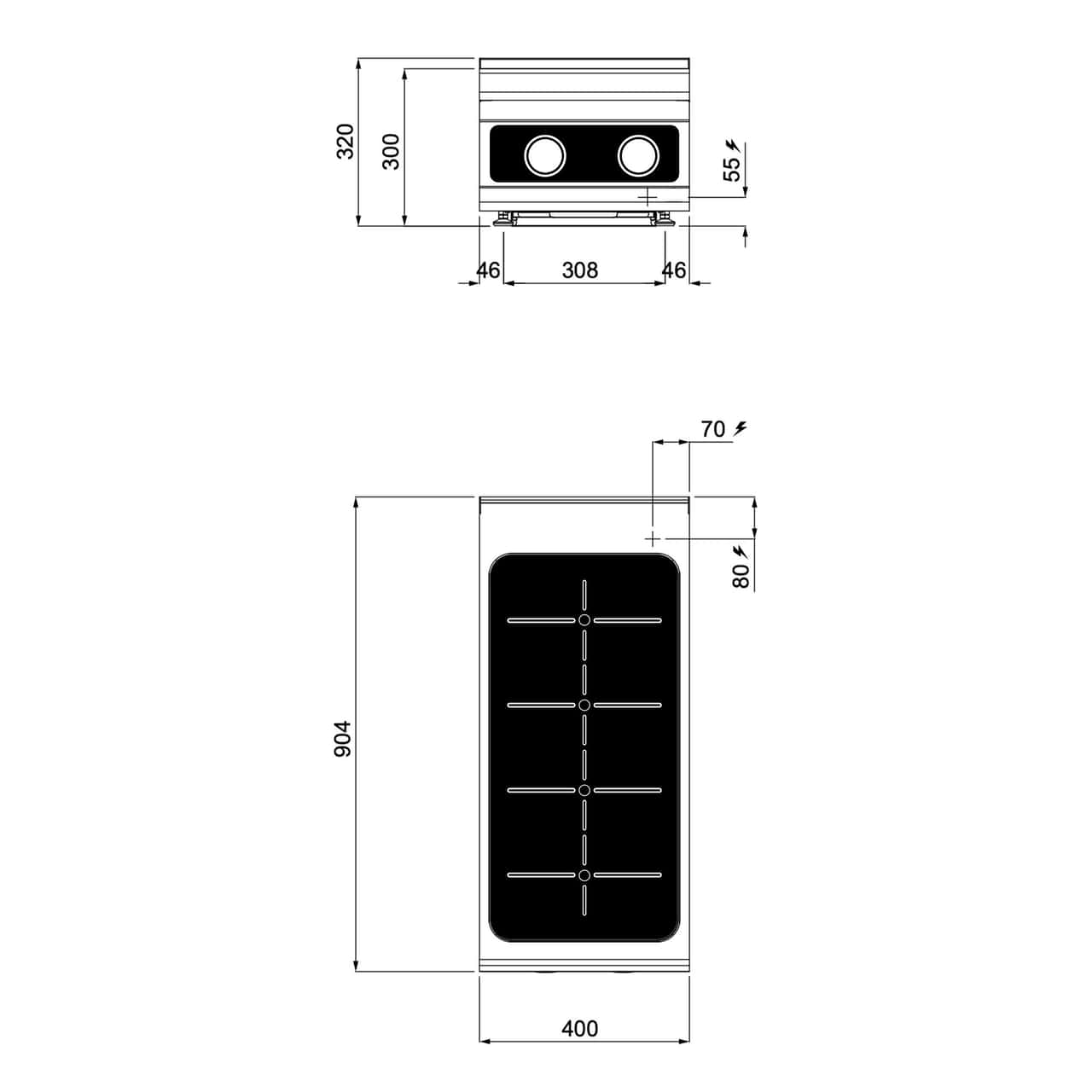 Induktion Glühplattenherd - 14 kW - Bflex Digital