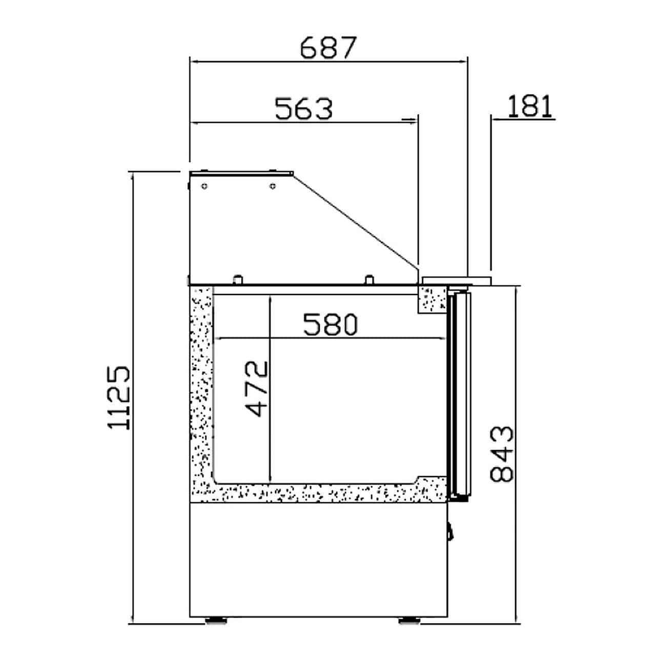 Saladette Premium PLUS - 1460mm - 3 Türen - für 9x GN 1/3 & 6x 1/6 GN - Glasaufsatz