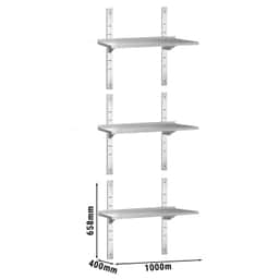 Wandborde PREMIUM - 1000x400mm - mit 3 Etagen