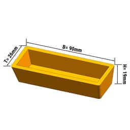 Platten für Tartlet Maschine TMNP - Tartlet-Form: Rechteck -9 0x26mm