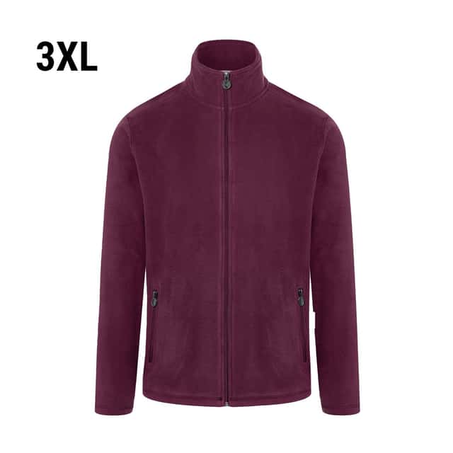 KARLOWSKY | Herren Workwear Fleecejacke Warm-Up - Aubergine - Größe: 3XL