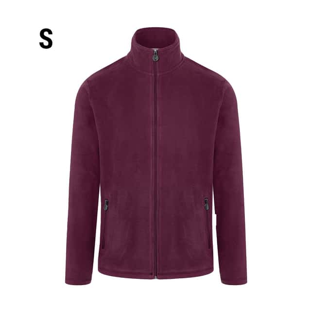 KARLOWSKY | Herren Workwear Fleecejacke Warm-Up - Aubergine - Größe: S