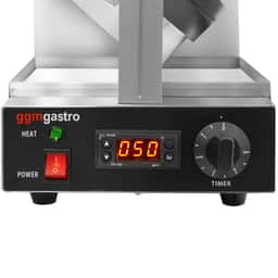 Waffeleisen - Einzeln - 1,3kW - 180° Drehung - mit Temperaturanzeige