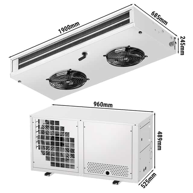 Split-Tiefkühlaggregat  - für max. 20m³ - Schutzart IP 51