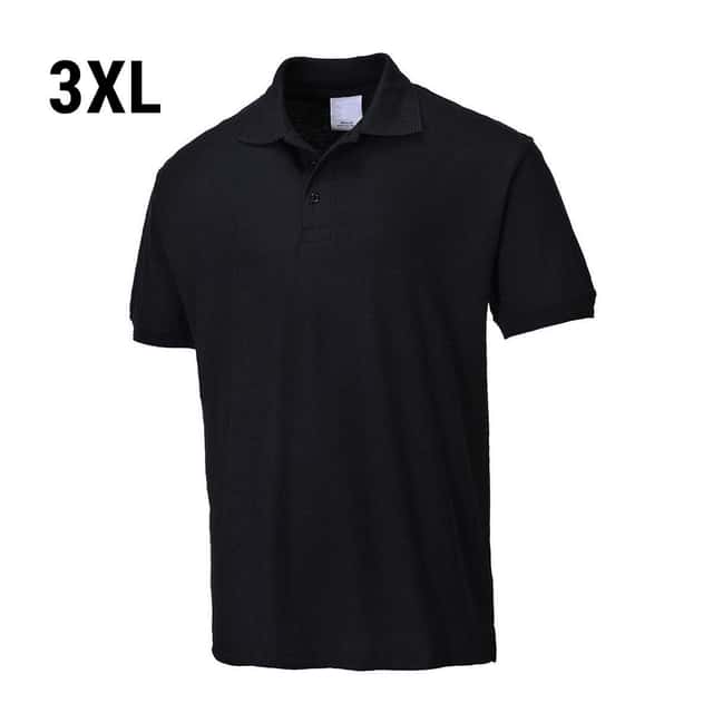 Herren Poloshirt - Schwarz - Größe: 3XL