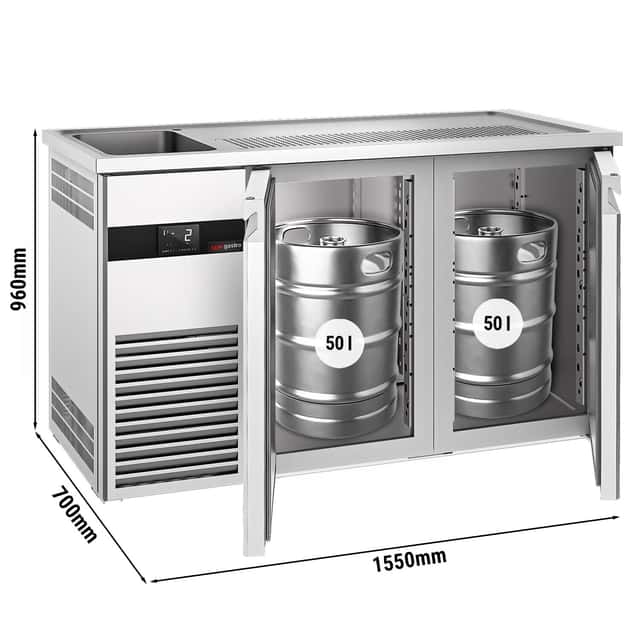 Biertheke PREMIUM - 1550x700mm - 2 Türen