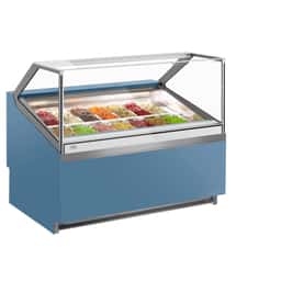 Ice cream counter IVY - 1200mm - Air circulation - for 14x 5 liter containers - Blue