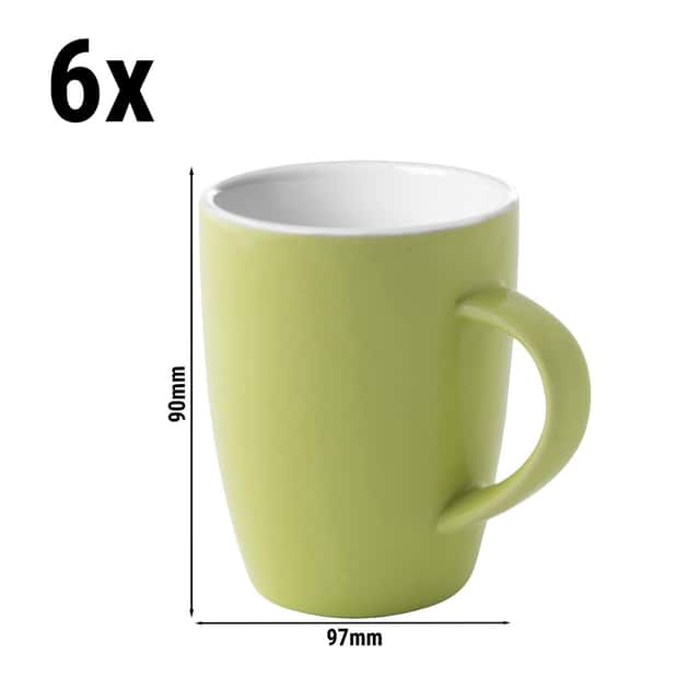 (6 Stück) COLORS - Kaffeetasse - 180ml - Lime