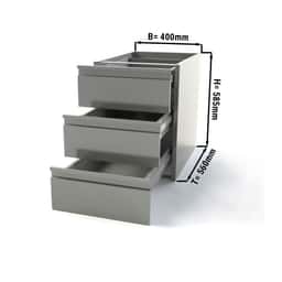 Schubladenblock PREMIUM - 3 Schubladen - Unterbaumodul 400x560mm - für ATK 600mm tief