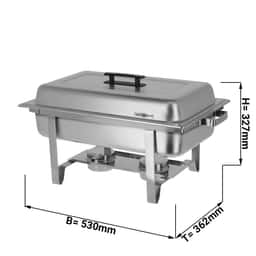 Chafing Dish - GN 1/1 - mit Deckel & Edelstahl-Beinen