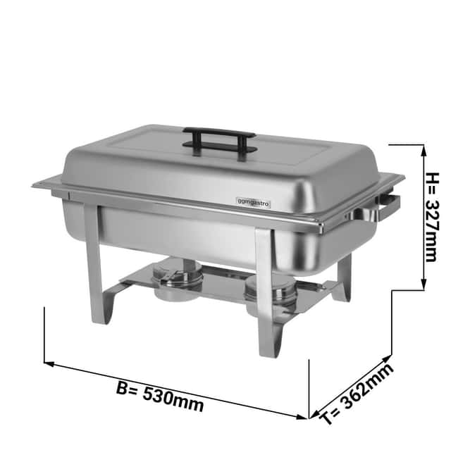 Chafing Dish - GN 1/1 - mit Deckel & Edelstahl-Beinen