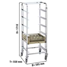 Edelstahl Geschirrkorbwagen - für 6 Körbe