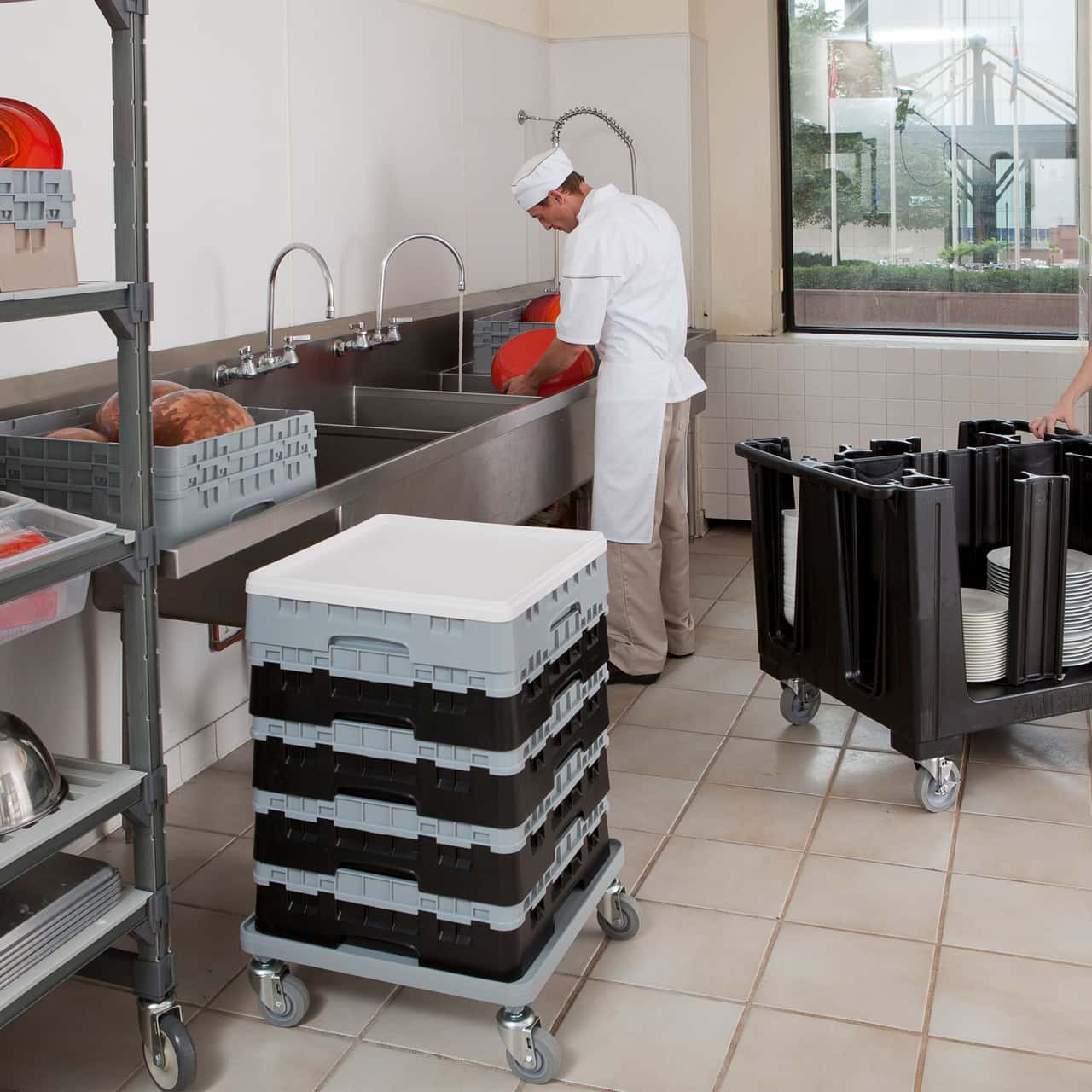 CAMBRO | CAMRACK® - Kryt na koš - 500x500mm - šedý