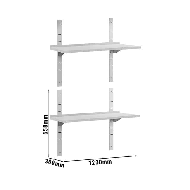 Wandborde ECO - 1200x300mm - mit 2 Etagen