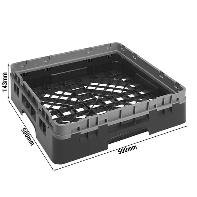 CAMBRO | CAMRACK® - Basisspülkorb 1/1 - mit 1 Extender - 500x500mm - Schwarz