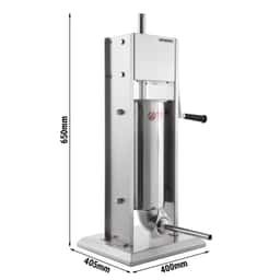 Manueller Wurstfüller & Churromaschine  - 5 Liter - Edelstahl - inkl. 4 Wurstfüller- & 3 Churro-Aufsätze