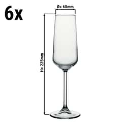 (6 Stück) Sektglas - ALLEGRA - 195 ml - Transparent