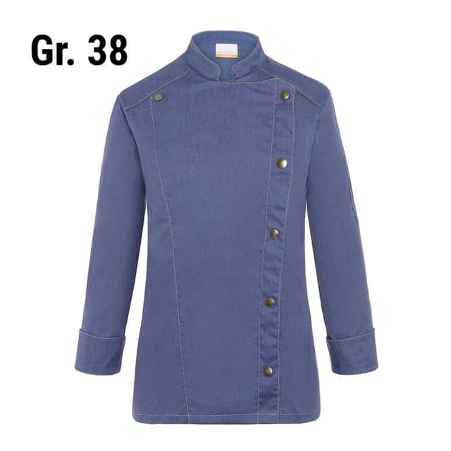 KARLOWSKY | Damenkochjacke Jeans-Style - Vintage Blue - Größe: 38