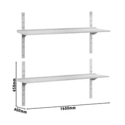 Wandborde ECO - 1600x400mm - mit 2 Etagen