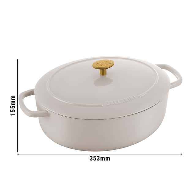 STAUB | LA COCOTTE - Cocotte - oval - 290mm - Gusseisen - Elfenbein-Weiß