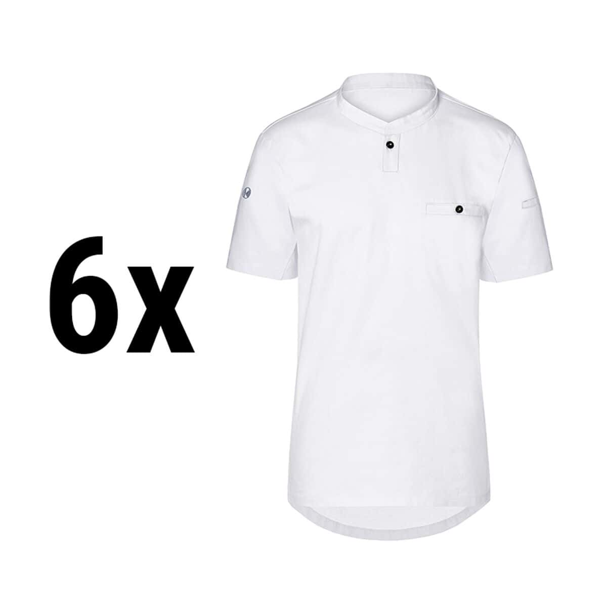 (6 Stück) KARLOWSKY | Kurzarm Herren Arbeitsshirt Performance - Weiß - Größe: 3XL