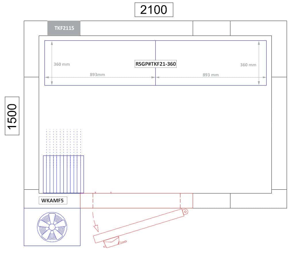 Regalset Aluminium (Eloxiert) - Bautiefe: 360 mm