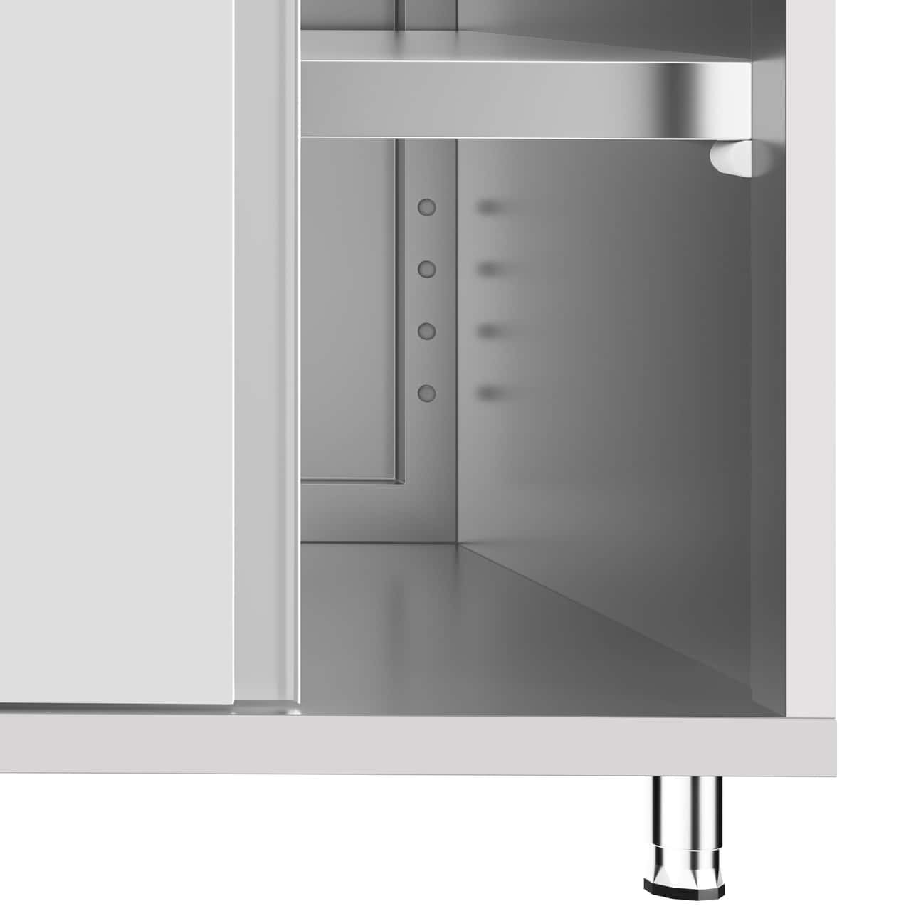 Edelstahl Arbeitsschrank ECO - 1400x700mm - mit Schiebetür