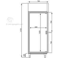 Kühlschrank Edelstahl PREMIUM PLUS - GN 2/1 - 560 Liter - mit 2 Halbtüren