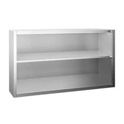 Edelstahl Wandhängeschrank PREMIUM - 1400x400mm - ohne Schiebetür - 800mm hoch