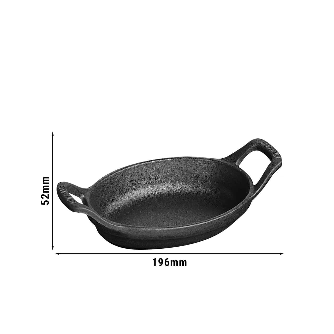 STAUB | SPECIALITIES - Ofenform - oval - 150mm - Gusseisen - Schwarz