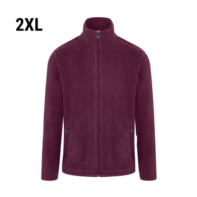 KARLOWSKY | Herren Workwear Fleecejacke Warm-Up - Aubergine - Größe: 2XL