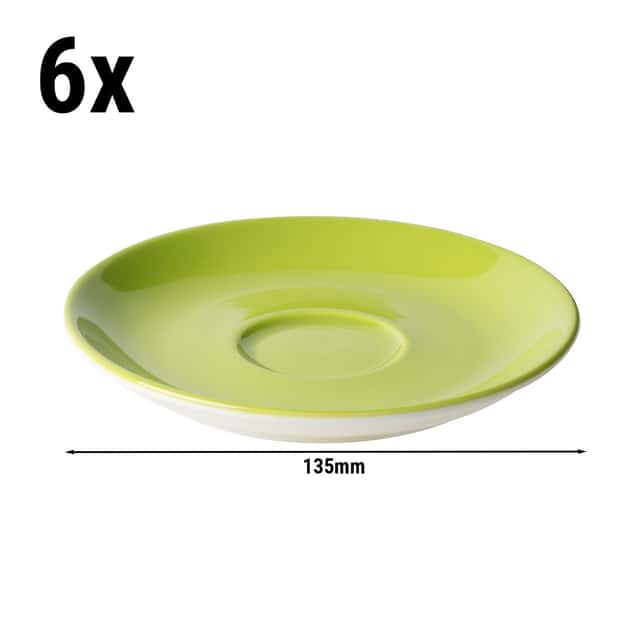 (6 Stück) BART COLOUR CAFE - Kaffeeuntertasse - Ø 135mm - Lime